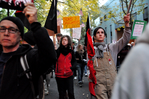 Occupy Portland: Protesters on the streets of Portland for Oct. 26’s Labor March