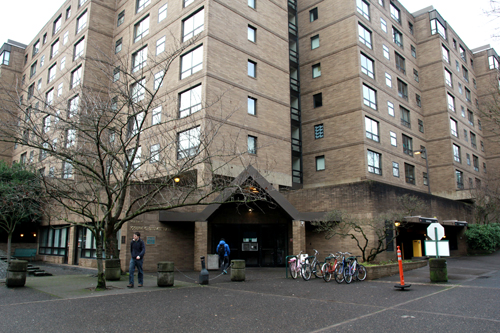 Blumel Hall, located on Southwest 11th Avenue, houses 300 students.